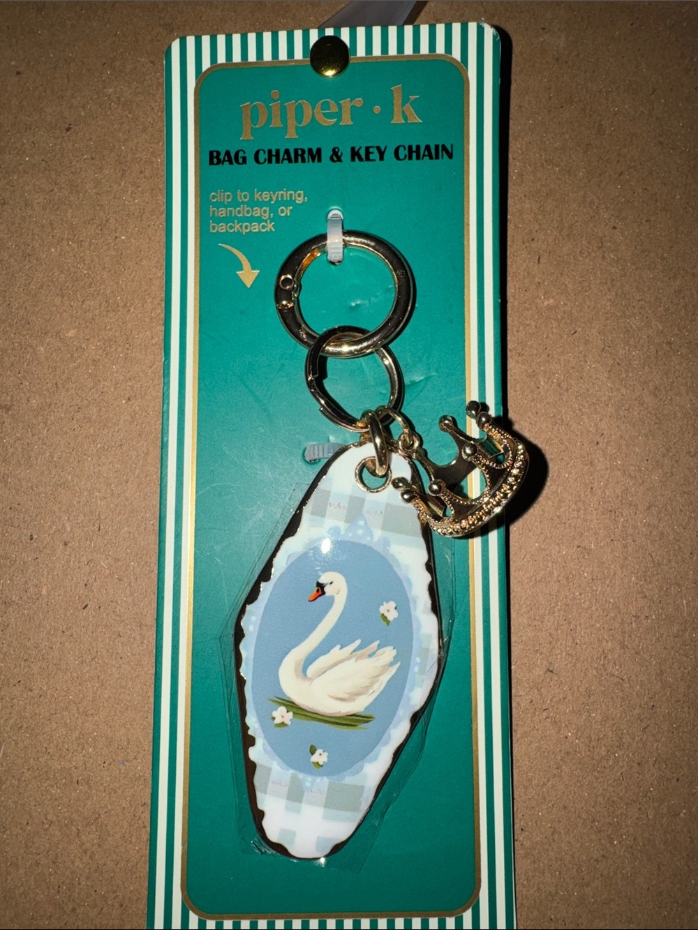 piper.k Swan Bag Charm & Key Chain